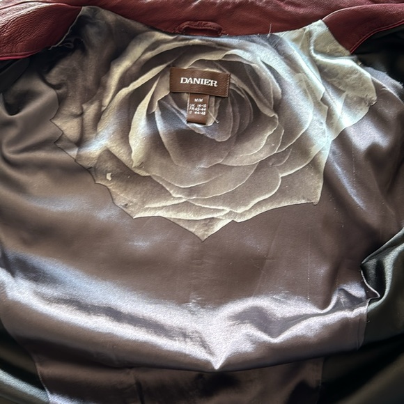 Red leather Daniel short jacket - Picture 3 of 10
